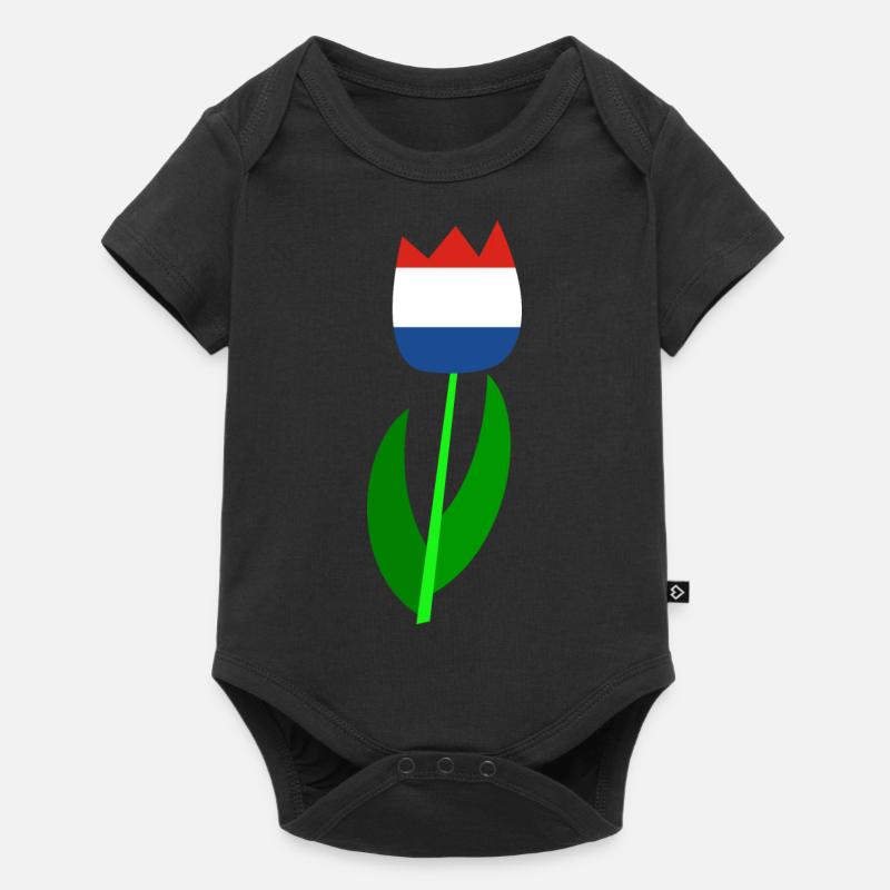 Tulipes néerlandaises - Body à manches courtes Premium Bébé - noir