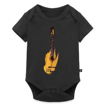 Gitarre - Baby Premium Kurzarmbody - Schwarz - Vorne