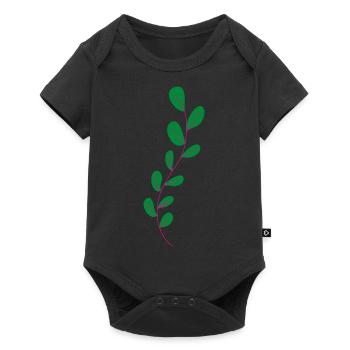 Flower Flower Plant - Baby Premium short-sleeve bodysuit - black - Front