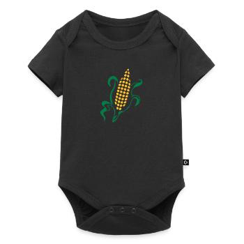 husked corn on the cob - Baby Premium short-sleeve bodysuit - black - Front
