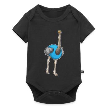 Athlétisme de jogging autruche - Body à manches courtes Premium Bébé - noir - Devant