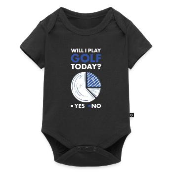 Sport Will I Play Golf - Baby Premium Kurzarmbody - Schwarz - Vorne