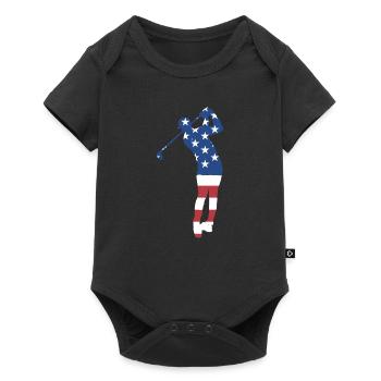 Sport Us Flag Golf - Body à manches courtes Premium Bébé - noir - Devant