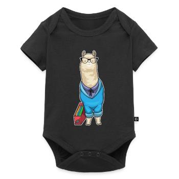 Alpaca Secretary Folder Office - Baby Premium short-sleeve bodysuit - black - Front