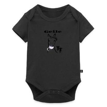 Geile Stute mit Strassstein - Baby Premium Kurzarmbody - Schwarz - Vorne