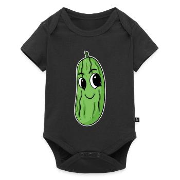 Motif de concombre - Body à manches courtes Premium Bébé - noir - Devant