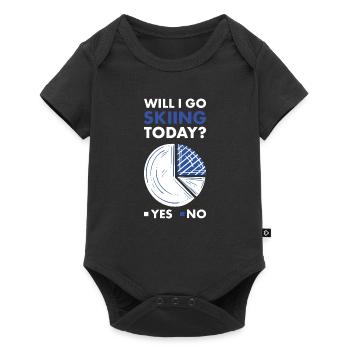 Sport Will I Go Skiing Today Skiing - Baby Premium short-sleeve bodysuit - black - Front