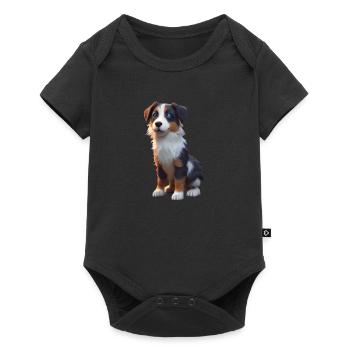 Chien australien - Body à manches courtes Premium Bébé - noir - Devant