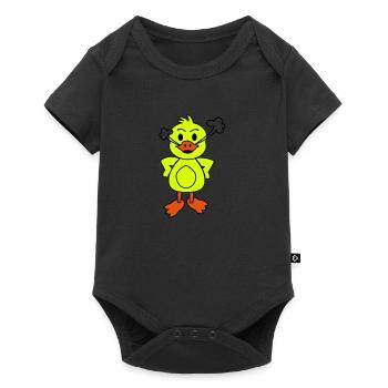 Wütende Ente - Baby Premium Kurzarmbody - Schwarz - Vorne