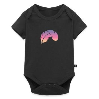 Feather Feeling #3 - Baby Premium Kurzarmbody - Schwarz - Vorne