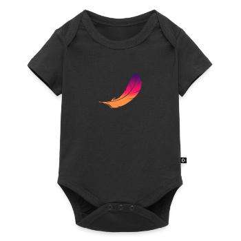 Feather Feeling #6 - Baby Premium Kurzarmbody - Schwarz - Vorne