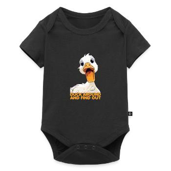 Womens Duck Around and Find Out Funny Knife Duck - Baby Premium short-sleeve bodysuit - black - Front