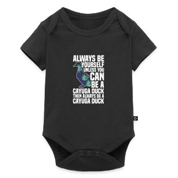 Cayuga Duck Food Enclosure Stuffed Animal Cayuga - Baby Premium short-sleeve bodysuit - black - Front