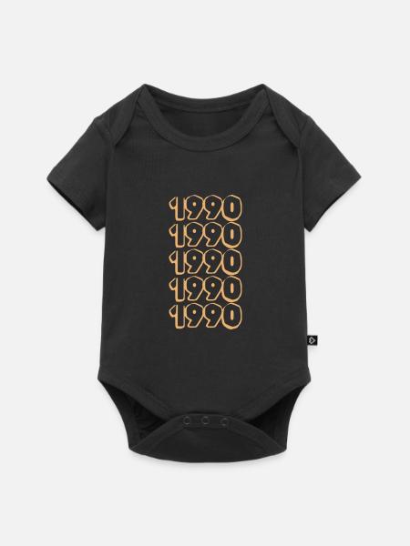 Geburtsjahr 1990 - Baby Premium Kurzarmbody - Schwarz