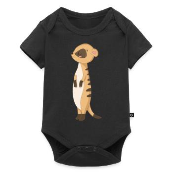 Sweet meerkat mongoose - Baby Premium short-sleeve bodysuit - black - Front