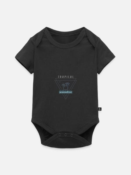 TROPICAL PARADISE - Baby Premium Kurzarmbody - Schwarz