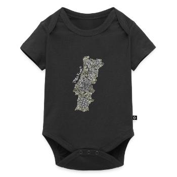 Portugal blanc - Body à manches courtes Premium Bébé - noir - Devant