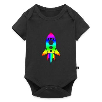 Rakete - Baby Premium Kurzarmbody - Schwarz - Vorne