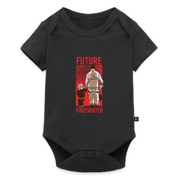Firefighters women thin red line two - Baby Premium short-sleeve bodysuit - black - Front