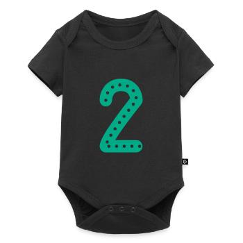 2 YEARS. 2nd ANNIVERSARY. BIRTHDAY 2 YEARS. 2 - Baby Premium short-sleeve bodysuit - black - Front