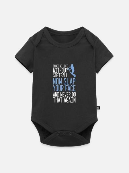 Softball - Baby Premium Kurzarmbody - Schwarz