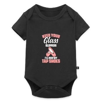 Drôle de claquettes Chaussures de claquettes Fan de claquettes - Body à manches courtes Premium Bébé - noir - Devant