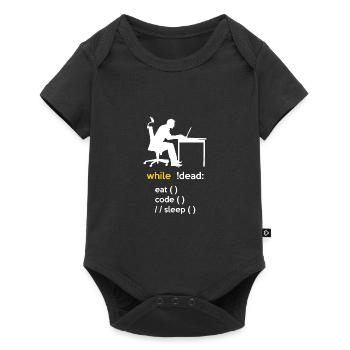 Eat Sleep Code Repeat Coder Programmer Software De - Baby Premium Kurzarmbody - Schwarz - Vorne