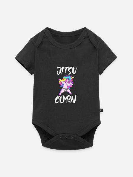 Jiu Jitsu Selbstverteidigung - Baby Premium Kurzarmbody - Schwarz