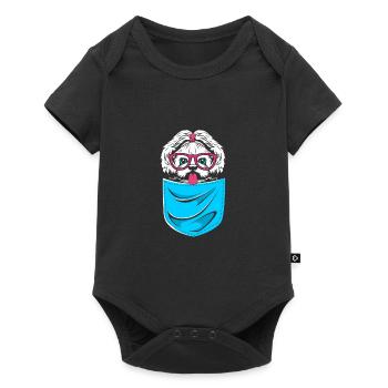 Shih Tzu - Baby Premium short-sleeve bodysuit - black - Front