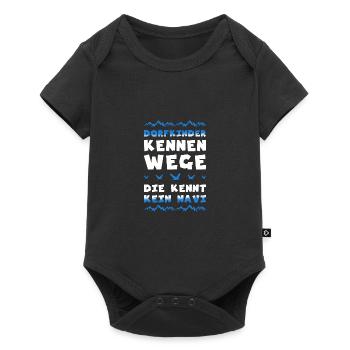 Dorfkind Bauer Landei Landleben Geschenk - Baby Premium Kurzarmbody - Schwarz - Vorne
