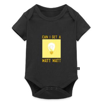 Can I Get A Watt Electrician Gift - Baby Premium short-sleeve bodysuit - black - Front
