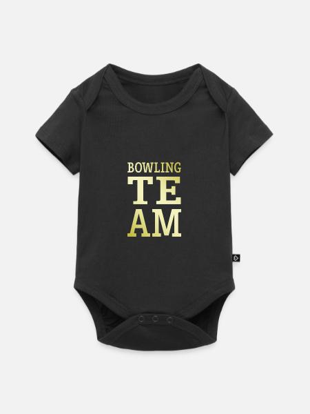 Bowling Team Mannschaft - Baby Premium Kurzarmbody - Schwarz