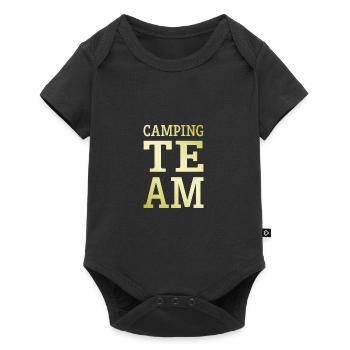 Camping Team - Baby Premium short-sleeve bodysuit - black - Front