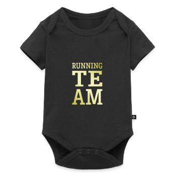 Running Team - Baby Premium short-sleeve bodysuit - black - Front