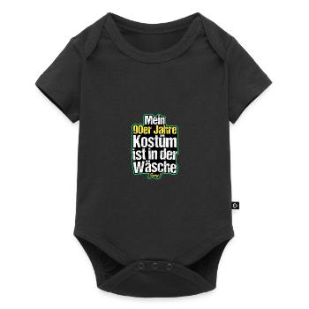 Kostüm in der Wäsche Retro Neunziger 90er 80er - Baby Premium Kurzarmbody - Schwarz - Vorne