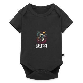 Weltaal Lustiges Angler Aal Wortspiel Wortwitz - Baby Premium Kurzarmbody - Schwarz - Vorne