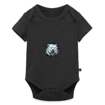 Polar Bear Head Icon Animal Polar Bear - Baby Premium short-sleeve bodysuit - black - Front