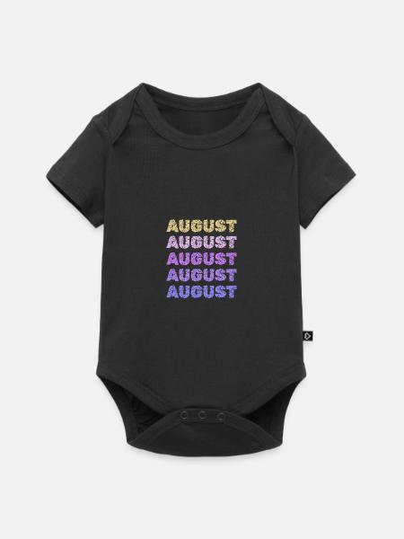 August August - Baby Premium Kurzarmbody - Schwarz
