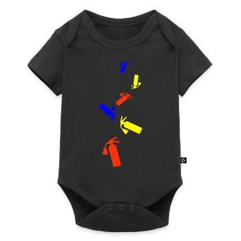 Symbole d’extincteur - Body à manches courtes Premium Bébé - noir - Devant