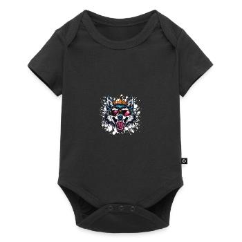 Loup Lustig - Body à manches courtes Premium Bébé - noir - Devant
