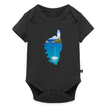 Corsica landscape - Baby Premium short-sleeve bodysuit - black - Front