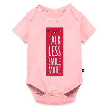 parler moins sourire plus - Body à manches courtes Premium Bébé - rose - Devant