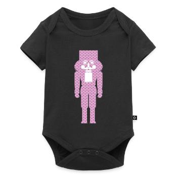 Casse-Noisette Noël coeurs roses symbole de Noël - Body à manches courtes Premium Bébé - noir - Devant