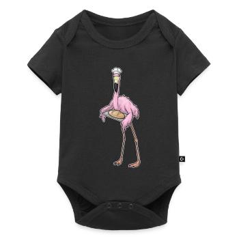Boulanger Flamingo Baker Baking - Body à manches courtes Premium Bébé - noir - Devant