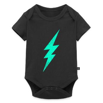 Electric flash graphic on trendy H interior - Baby Premium short-sleeve bodysuit - black - Front