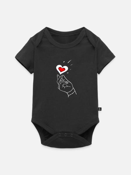 Schnipsen - Baby Premium Kurzarmbody - Schwarz