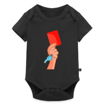 Footballeur footballeur gardien de but attaquant - Body à manches courtes Premium Bébé - noir - Devant