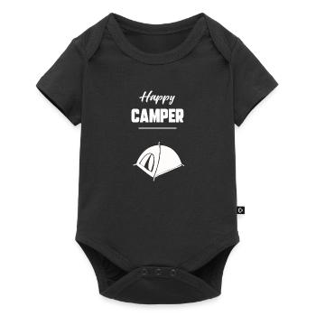 Happy camper - Body à manches courtes Premium Bébé - noir - Devant
