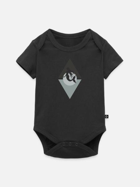 Fabelwesen Neptun - Baby Premium Kurzarmbody - Schwarz