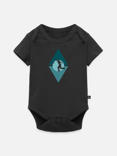 Spiel Säckchen Turnier - Baby Premium Kurzarmbody - Schwarz